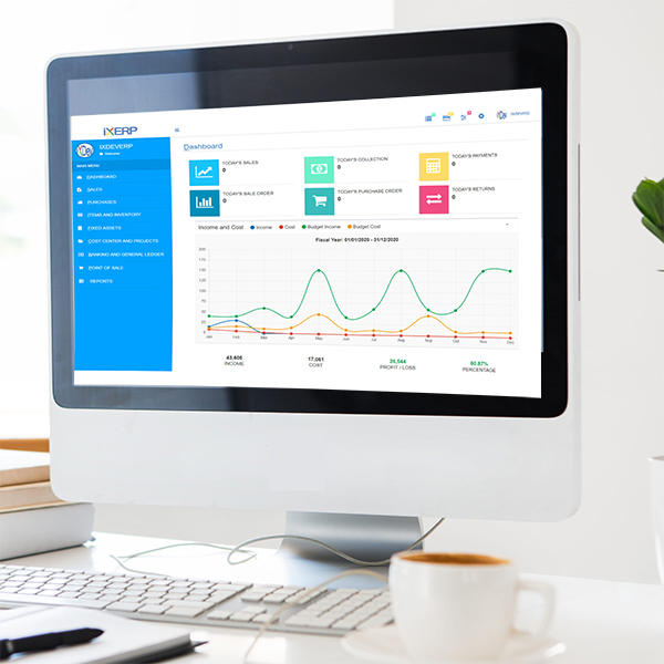 Overall Business Progress iXERP Dashboard